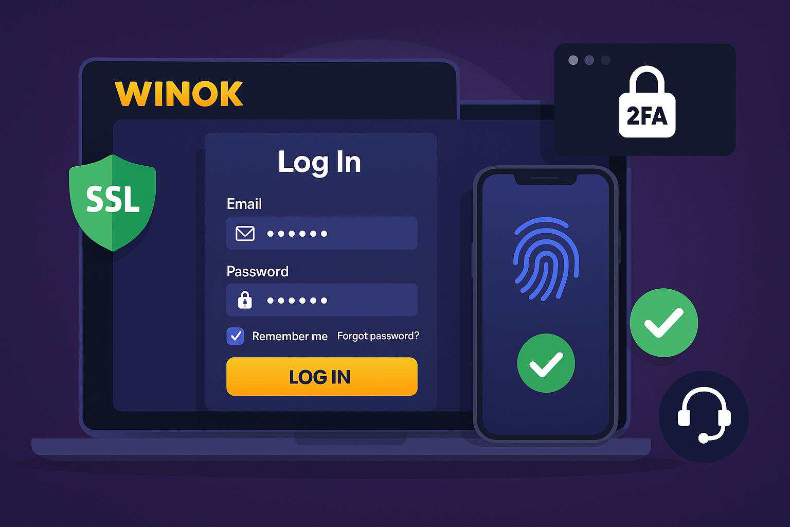 Criar uma nova Conta no plataforma WINOK